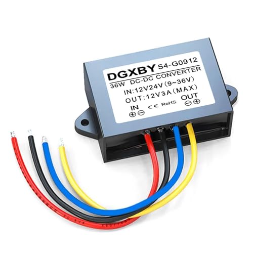 ONGCPQPEO Isoliertes 9–36 V auf 12 V, 1 A, 2 A, 3 A, 4 A, geregeltes Stromversorgungsmodul, 12 V, 24 V auf 12 V, Überwachungsgeräte-Konverter(9-36V to 12V 3A) von ONGCPQPEO