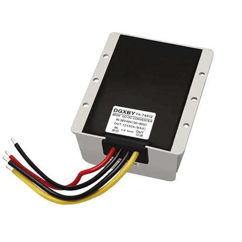 ONGCPQPEO Netzteil Hochleistungs-Fahrzeugspannungsregler 24 V/36 V/48 V/60 V/72 V/80 V bis 12 V 50 A DC-Abwärts-DC-DC-Modul(36V48V to 12V 50A) von ONGCPQPEO