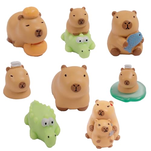 8PCS Süße Miniatur-Capybara Figuren Set, Winterlandschaftszubehör Mini Capybara Figur, Sammlung Spielset Mikrolandschafts-Topfornamente Capybara Tortendeko Cake Topper Capybara Kindergeburtstag 8PCS Süße Miniatur-Capybara Figuren Set, Winterlandschaftszubehör Mini Capybara Figur, Sammlung Spielset Mikrolandschafts-Topfornamente Capybara Tortendeko Cake Topper Capybara Kindergeburtstag von ONKBVBX