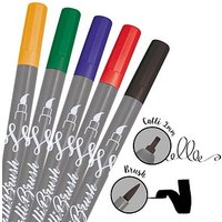ONLINE® Calli.Brush Double Classic Brush-Pens farbsortiert, 5 St. von ONLINE®