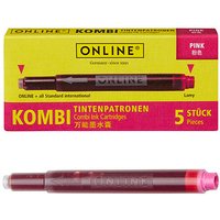 ONLINE® 17175/12 Tintenpatronen für Füller pink 5 St. von ONLINE®