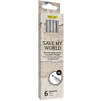 ONLINE® Save My World Bleistifte HB grau, 6 St. von ONLINE®