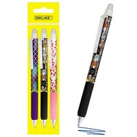ONLINE® magiXX Design Girls Gelschreiber lila, rosa, schwarz 0,7 mm, Schreibfarbe: blau, 3 St. von ONLINE®