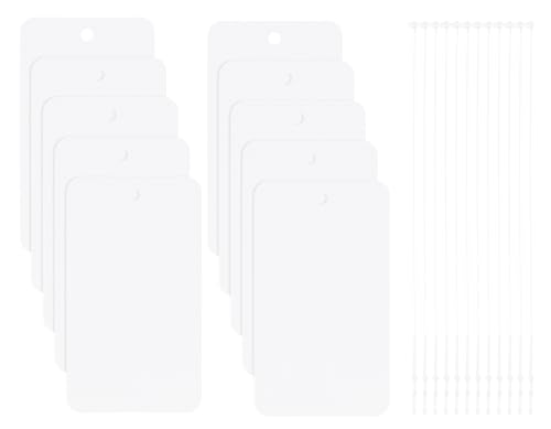 ONLYKXY 50 Stück Blanko-Etikettierschilder aus Kunststoff, mit Seil, wasserdichtes Preisschild für Preise, Geschenk, Schmuck, Kleidung, Hof, Verkauf, Garage, Zubehör, Markierungsetikett, Hängeschild ONLYKXY 50 Stück Blanko-Etikettierschilder aus Kunststoff, mit Seil, wasserdichtes Preisschild für Preise, Geschenk, Schmuck, Kleidung, Hof, Verkauf, Garage, Zubehör, Markierungsetikett, Hängeschild von ONLYKXY