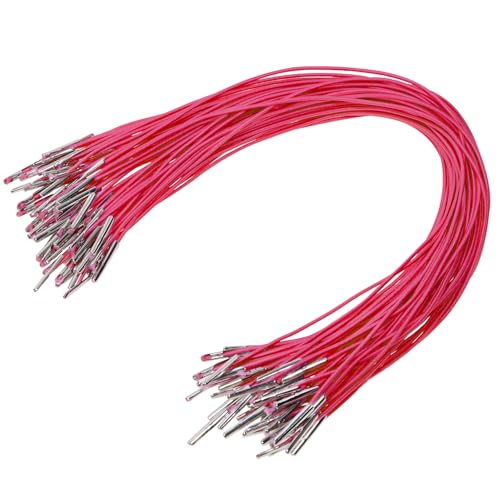 ONLYKXY Elastische Kordel mit Metallende, weiches Stretchband, Maskenband, Schlaufen, Bastelseil, Fadenverlängerung, Gurt für Maskenherstellung, Buchbindung, zum Aufhängen, Hut, Hot Pink, 60 Stück ONLYKXY Elastische Kordel mit Metallende, weiches Stretchband, Maskenband, Schlaufen, Bastelseil, Fadenverlängerung, Gurt für Maskenherstellung, Buchbindung, zum Aufhängen, Hut, Hot Pink, 60 Stück von ONLYKXY