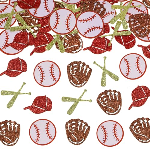 ONLYKXY Glitzer-Sport-Konfetti, Tischdekoration, bunt, Streukonfetti für Partys, Partys, Partys, Weihnachten, Halloween, Hochzeit, Abschlussfeier, 100 Stück (roter Baseball, Taufe, Fledermaus ONLYKXY Glitzer-Sport-Konfetti, Tischdekoration, bunt, Streukonfetti für Partys, Partys, Partys, Weihnachten, Halloween, Hochzeit, Abschlussfeier, 100 Stück (roter Baseball, Taufe, Fledermaus von ONLYKXY