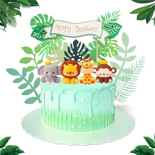 Tortendeko Dschungel, 12 Stück Waldtiere Kuchendeko Safari Cake Topper, Tiere Tortendeko Zoo Kuchen Deko für Junge Mädchen Kindergeburtstag Partyzubehör Tortendeko Dschungel, 12 Stück Waldtiere Kuchendeko Safari Cake Topper, Tiere Tortendeko Zoo Kuchen Deko für Junge Mädchen Kindergeburtstag Partyzubehör von ONRAGT