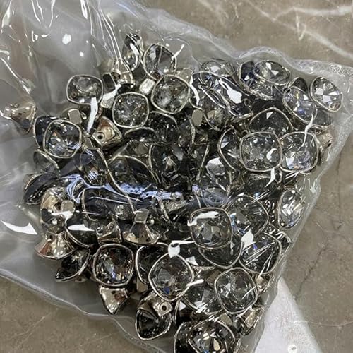 10 Stück 12/10 mm quadratischer Strassknopf für Mantel, Strass-Ösenknopf, Strassknöpfe für Strickjacken 10 Stück 12/10 mm quadratischer Strassknopf für Mantel, Strass-Ösenknopf, Strassknöpfe für Strickjacken von ONURTH