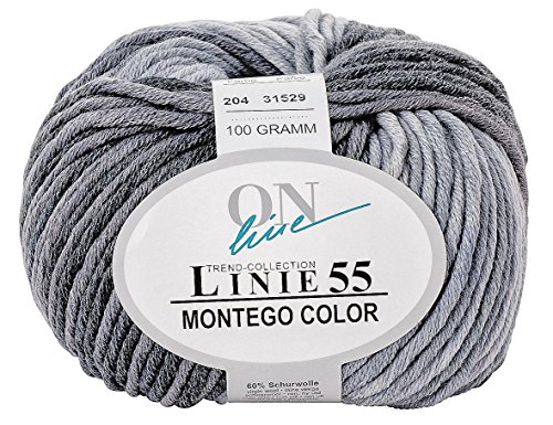 100 g Wolle ONLine Linie 55 Montego Color, Fb. 204 von ONline Garne