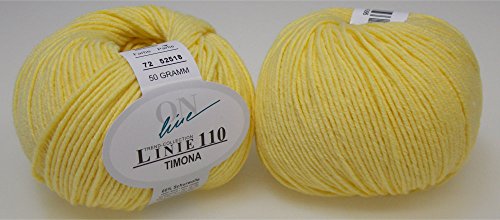 50 g ONline Linie 110 Timona, Fb. 72 gelb - 120 m/50 g * Merino-Mischgarn von ONline Garne