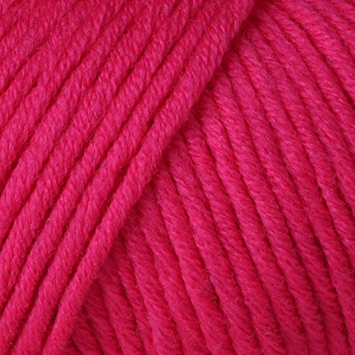 50 gr. Cora Fb. 510 neonpink, Brandneu, Strickwolle, Merinowolle, Online, Linie 20 von ONline Garne