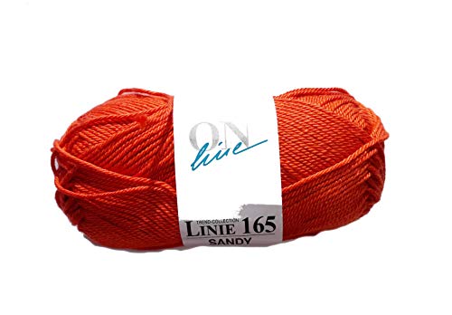 50 gr. Sandy Fb. 18 orange , Neu, Fa. Online, Linie 165, Sommergarn von ONline Garne