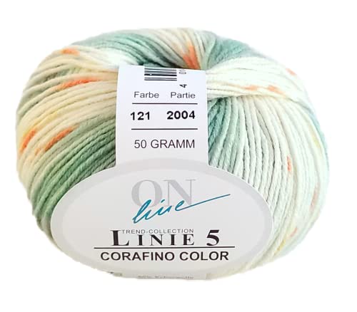 Babywolle mit Farbverlauf Online Wolle Linie 5 Corafino Color 121, Wolle mit Merinowolle zum Stricken oder Häkeln Babywolle mit Farbverlauf Online Wolle Linie 5 Corafino Color 121, Wolle mit Merinowolle zum Stricken oder Häkeln von ONline Garne