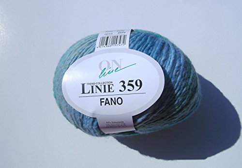 ONline Garne 150 g Linie 359 Fano, Fb. 0015 eisblau gemustert neue Farbe, 1103590015 von ONline Garne