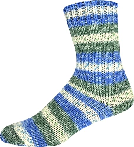 ONline Garne Sockenwolle Sort. 384 Merino Color, 6-fädig, 75% Schurwolle (Merino superwash) 25% Polyamid, 150g/375m, Nadelstärke 3-4, Waschbar 40° (3159) von ONline Garne