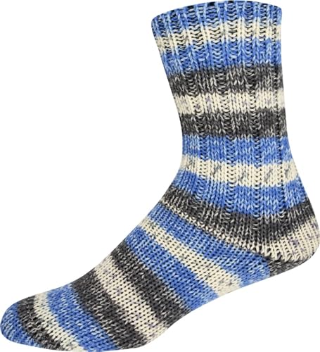 ONline Garne Sockenwolle Sort. 384 Merino Color, 6-fädig, 75% Schurwolle (Merino superwash) 25% Polyamid, 150g/375m, Nadelstärke 3-4, Waschbar 40° (3160) von ONline Garne