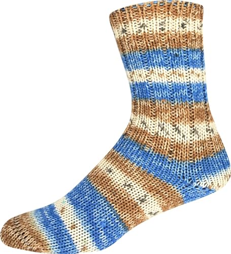 ONline Garne Sockenwolle Sort. 384 Merino Color, 6-fädig, 75% Schurwolle (Merino superwash) 25% Polyamid, 150g/375m, Nadelstärke 3-4, Waschbar 40° (3162) von ONline Garne