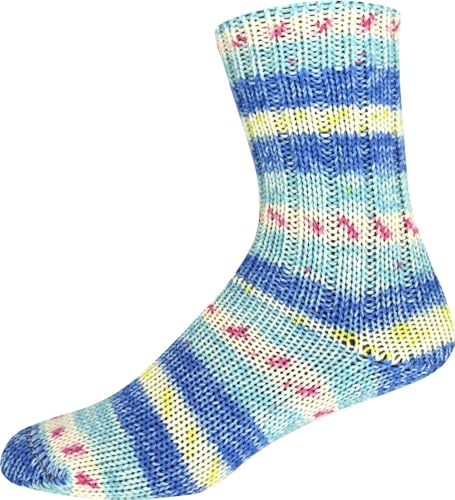 ONline Garne Sockenwolle Sort. 384 Merino Color, 6-fädig, 75% Schurwolle (Merino superwash) 25% Polyamid, 150g/375m, Nadelstärke 3-4, Waschbar 40° (3165) von ONline Garne
