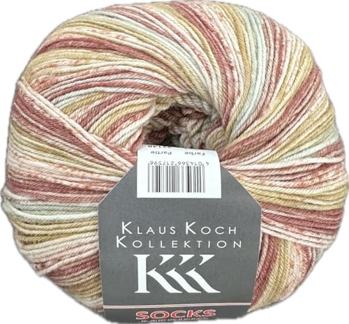 ONline Klaus Koch Merino Extrafein Sockenwolle, 4-fädig, 100g, 420m, 75% Schurwolle 25% Polyacryl, Mulesingfrei (04 rost natur) von ONline Garne