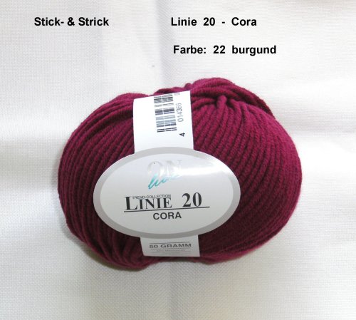 ONline LINIE 20 CORA 50 g 0022 ca. 85 m 60% Merino/40% Polyacryl von ONline Garne