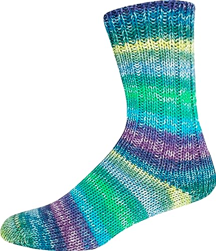 ONline Supersocke 6-Fach 150g Sort. 349 Merino Color 2921 - grün/hellblau/lila/türkis ONline Supersocke 6-Fach 150g Sort. 349 Merino Color 2921 - grün/hellblau/lila/türkis von ONline Garne
