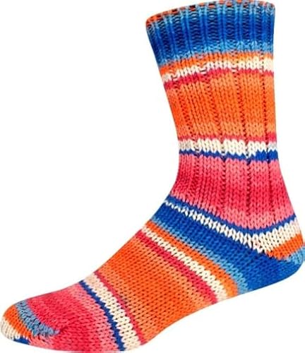 ONline Supersocke 8-fach Sort. 353 Merino Color 2944 - orange/pink/blau von ONline Garne