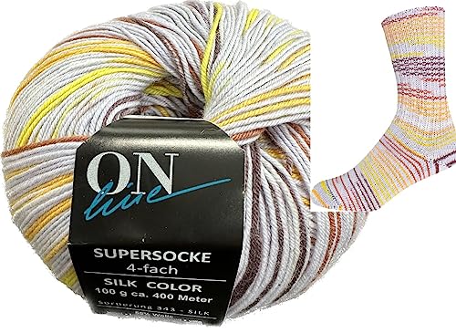 ONline Supersocke Sort. 343 Silk-Color 100g 2878 von ONline Garne