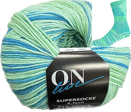 ONline Supersocke Sort. 343 Silk-Color 100g 2880 von ONline Garne