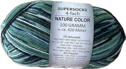 ONline Supersocke Sort. 351 Nature Color 100g 2934 - grün/petrol/schwarz ONline Supersocke Sort. 351 Nature Color 100g 2934 - grün/petrol/schwarz von ONline Garne