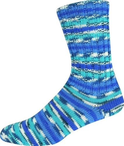 ONline Supersocke Sort. 357 Merino Extra Fine Color 100g 2975 - blau/türkis/natur/hellblau ONline Supersocke Sort. 357 Merino Extra Fine Color 100g 2975 - blau/türkis/natur/hellblau von ONline Garne