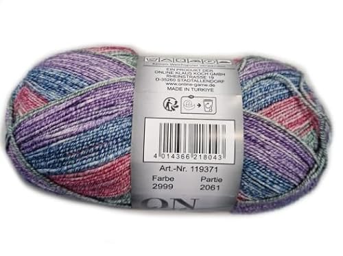 ONline Supersocke Sort. 360 Cotton Stretch Color 100g 2999 - blau/violett/rot ONline Supersocke Sort. 360 Cotton Stretch Color 100g 2999 - blau/violett/rot von ONline Garne
