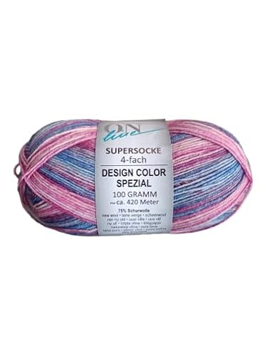 ONline Supersocke Sort. 374 Design Color Spezial 100g 3093 - blau/pink/lila ONline Supersocke Sort. 374 Design Color Spezial 100g 3093 - blau/pink/lila von ONline Garne