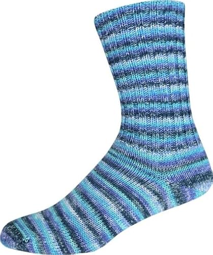 ONline Supersocke Sort. 382 Merino Extrafein Color 100g 3149 - blau/violett/hellblau von ONline Garne