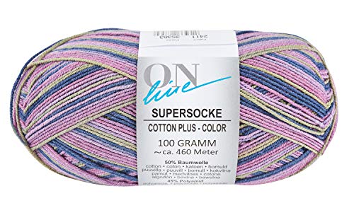 ONline Wolle Cotton Plus 460m farbenfroh temperaturausgleichend Farbe 2411 von ONline Garne