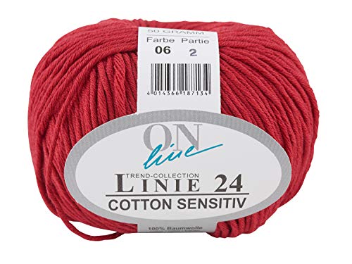 ONline Wolle Cotton Sensitiv, Linie 24, 50 g Farbe 06 von ONline Garne