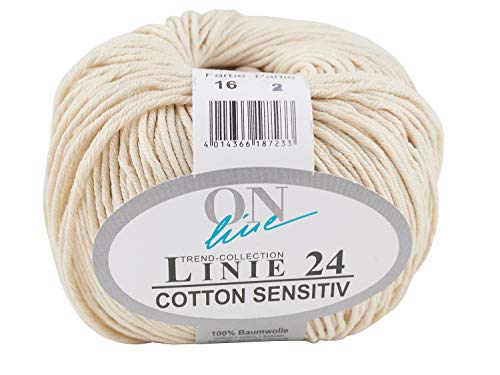 ONline Wolle Cotton Sensitiv 125m verschiedene Farben kratzt nicht Farbe 16 von ONline Garne