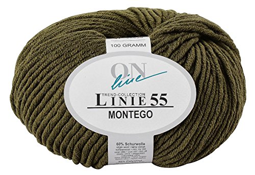 ONline Wolle "Montego", Linie 55 Oliv von ONline Garne