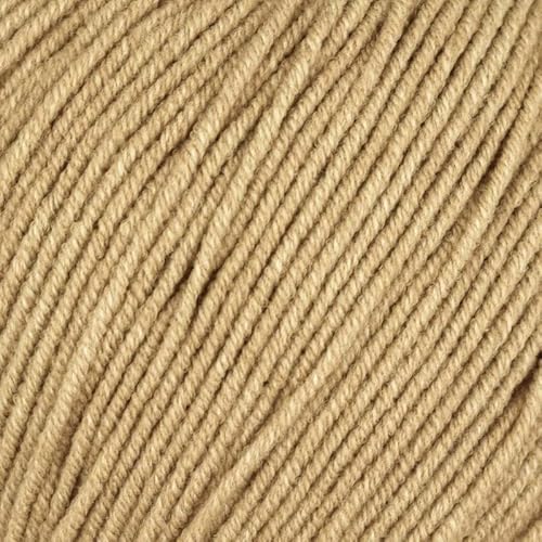 Online Linie 107 Supersoft Farbe 266 biscuit, weiches Baumwollmischgarn zum Stricken oder Häkeln von ONline Garne