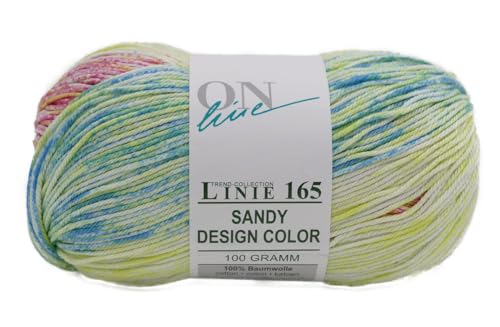 Online Linie 165 Sandy Design Color, Häkelwolle mit Farbverlauf, DIY Baumwollgarn reine Baumwolle, stricken, häkeln, handarbeiten (360) von ONline Garne