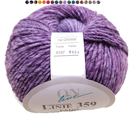 Online Linie 359 Fano, Dicke Wolle mit Farbverlauf zum Stricken und Häkeln, Häkelwolle Farbverlaufswolle 150g, Nadelstärke 7 bis 8 mm (107) von ONline Garne