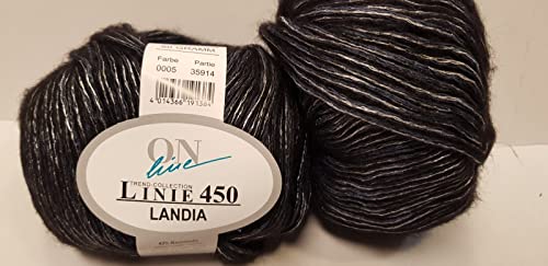 Online Linie 450 LANDIA Farbe 004 schwarz Petrol Silber von ONline Garne