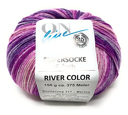 Online Supersocke 6fach Sort 317 - River Color 2701 von ONline Garne