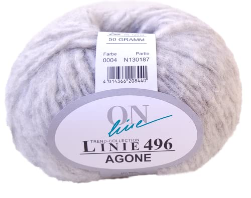 Online Wolle Linie 496 Agone, dicke Winterwolle Nadelstärke 6,5-8 mm mit Alpakawolle zum Stricken oder Häkeln (04) von ONline Garne