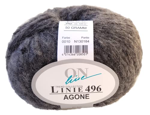 Online Wolle Linie 496 Agone, dicke Winterwolle Nadelstärke 6,5-8 mm mit Alpakawolle zum Stricken oder Häkeln (10) von ONline Garne