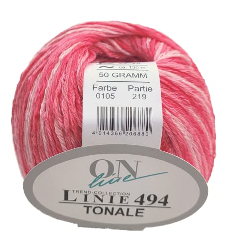 Sommer Wolle Baumwolle Viskose, Online Linie 494 Tonale 105, Sommerwolle zum Stricken oder Häkeln Sommer Wolle Baumwolle Viskose, Online Linie 494 Tonale 105, Sommerwolle zum Stricken oder Häkeln von ONline Garne