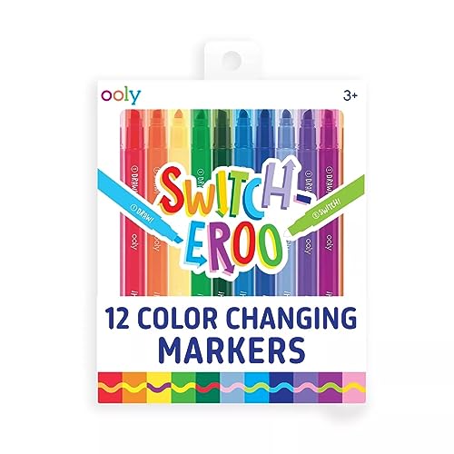 OOLY, Switch-eroo doppelseitige Farbwechsel-Marker, Textmarker-Werkzeug für Kinder, 12 Stück von OOLY