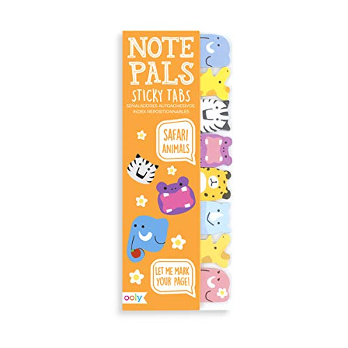 OOLY Note Pals Mini Sticky Tabs - Safari Animals - 120 Paper Tabs von OOLY