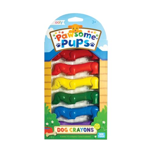 OOLY Pawsome Pups Buntstifte in Hundeform, Set mit 6 Farben OOLY Pawsome Pups Buntstifte in Hundeform, Set mit 6 Farben von OOLY