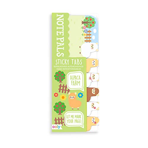 Ooly Note Pals Mini Sticky Tabs - Alpaca Farm - 90 Paper Tabs von OOLY
