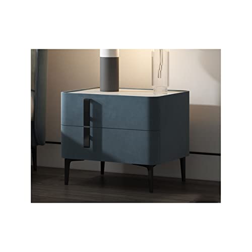 OOMRNV Nachttisch, Moderner Nachttisch Mit 2 Schubladen, Samtstoff, Nachttisch Mit Kunstmarmorplatte, Minimalistischer Nachttisch, Schlafzimmer, Holznachttisch, 50,Blue OOMRNV Nachttisch, Moderner Nachttisch Mit 2 Schubladen, Samtstoff, Nachttisch Mit Kunstmarmorplatte, Minimalistischer Nachttisch, Schlafzimmer, Holznachttisch, 50,Blue von OOMRNV